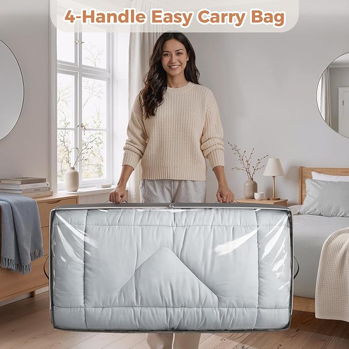 Budding Joy 90L Under Bed Storage Containers, Grey