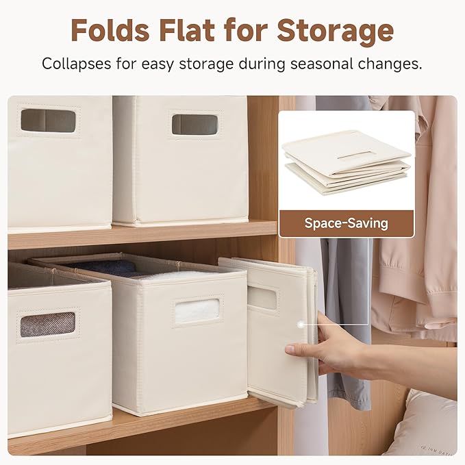 Fabric Storage Baskets for Shelves, Closet Organizers and Storage Bins