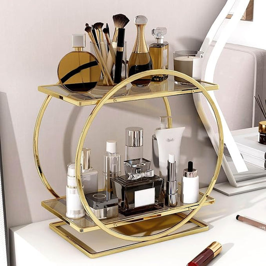 Perfume Organizer for Dresser, 2 Tier Bathroom Counter Organizers and Storage