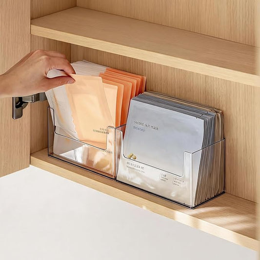 2 Pack Clear Medicine Cabinet Organizer