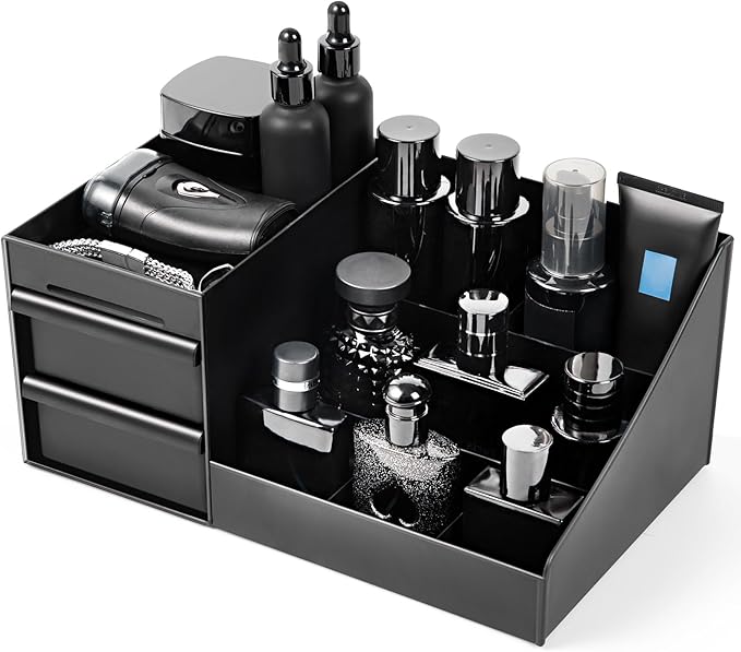 EXIN DECHEN Cologne Organizer for Men,Cologne Stand,Organizador de Perfumes,Dresser Organizer Countertop,Mens Bedroom Essentials,Room Decor for Mens,Gifts for Men,Fathers Day Gift for Dad