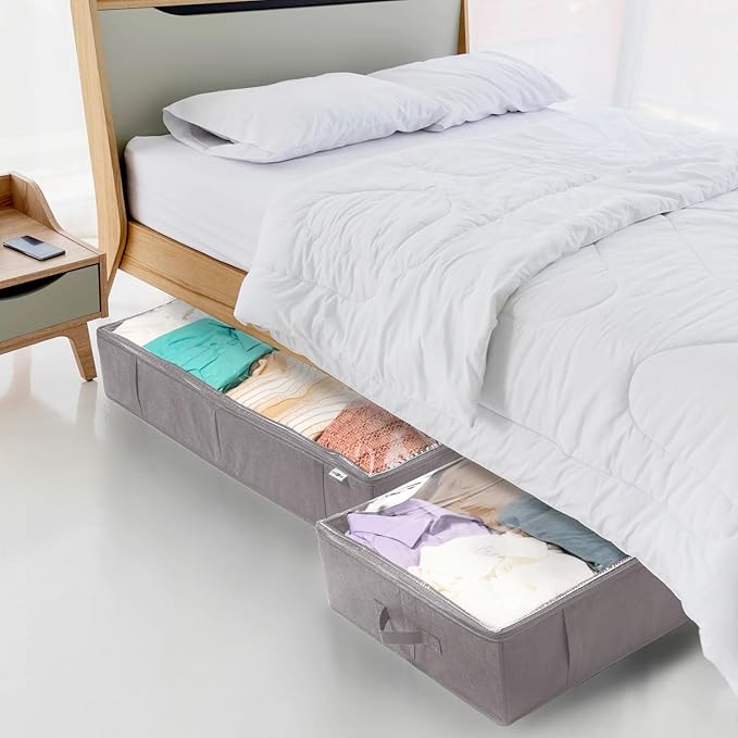 Closet Organizers and Storage, Grey, 4 Pack