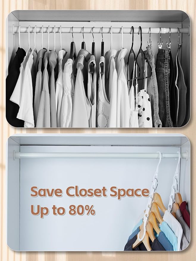 DAY White Magic Space Saving Hangers, Premium Smart Hanger Hooks