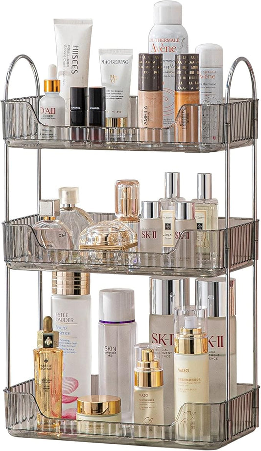 Shuang qing 3 Tier Bathroom Counter Organizer Countertop Storage, Gray