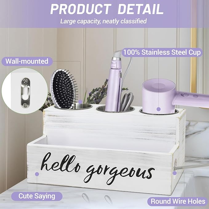 Hair Dryer Holder Countertop Hair Tool Blow Dryer Holder