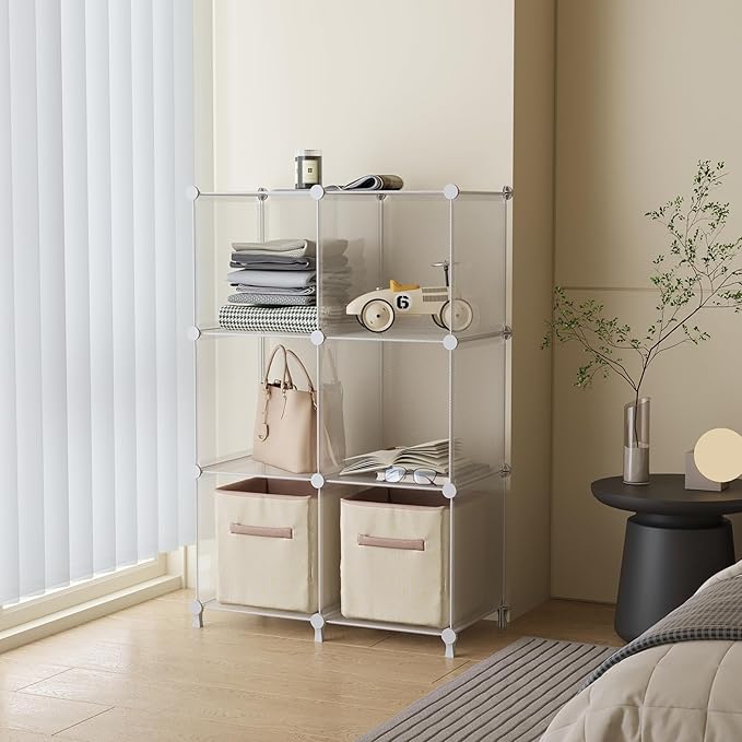 Cube Storage Organizer, Closet Organizers and Storage, 6 Cube Shelves Bookshelf