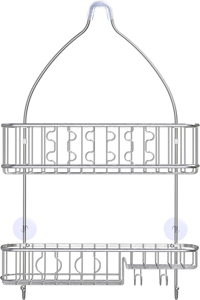 Simple Houseware Stainless Steel Bathroom Hanging Shower Head Caddy Organizer
