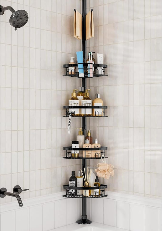 Rustproof Corner Shower Caddy Tension Pole