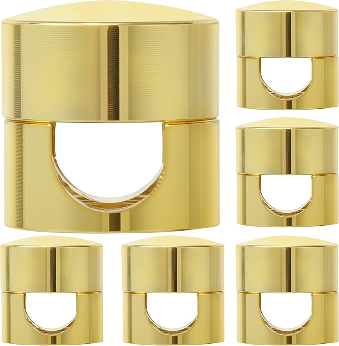 SmallCat 6 Sets Charger Holders for Cords, Gold Adjustable Cable Anchor Holders, Adhesive Metal Cord Clips, Cable Management Wire Organizers for Desk, Office, Nightstand