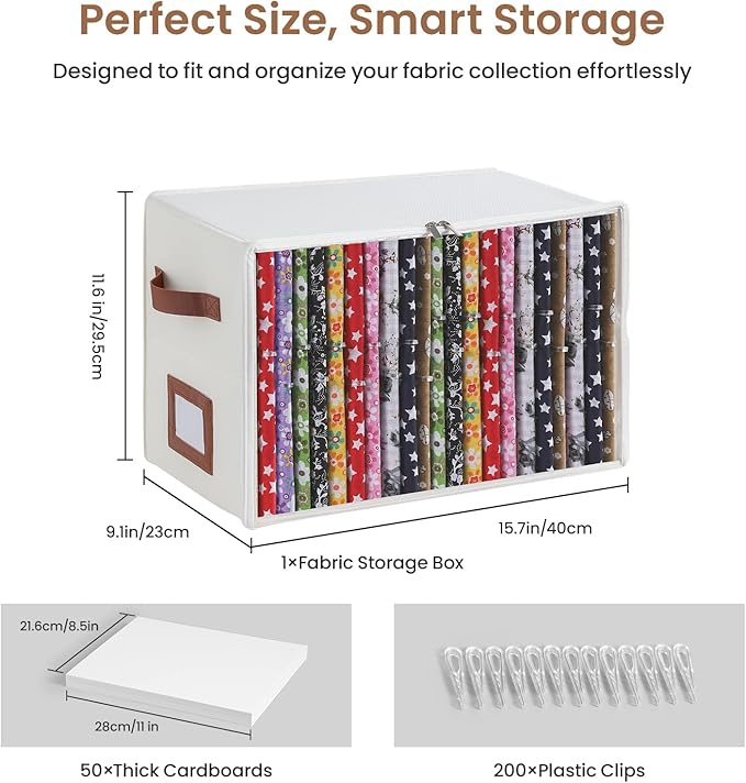 Fabric Storage Box with 8.5 x 11 Inch Fabric Organizer Boards