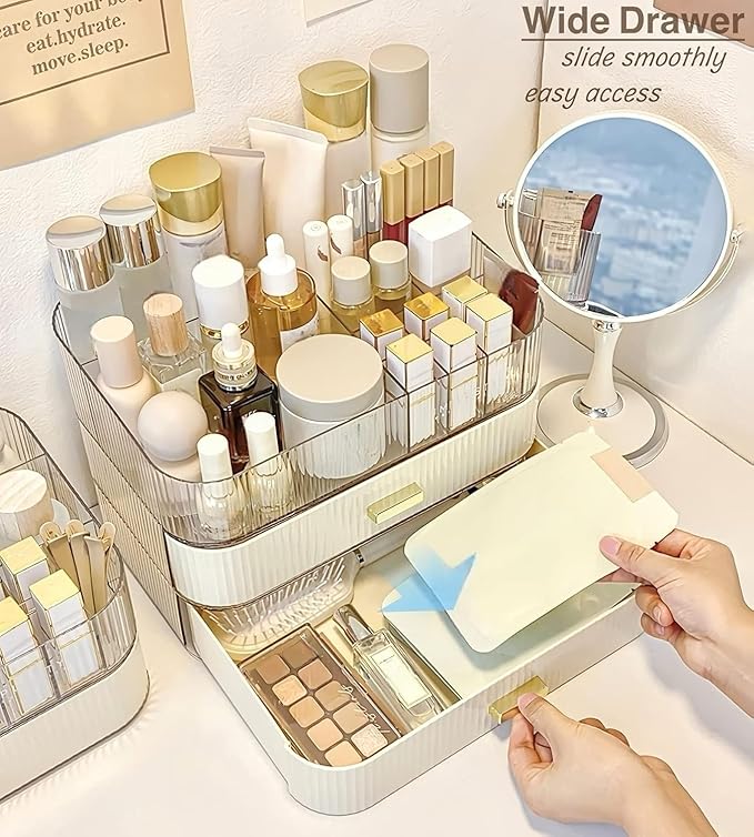Makeup Organizer with Stackable Drawers
