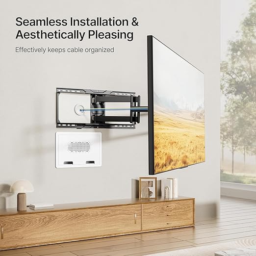 PEGZONE 17" in-Wall Media Box, Recessed Outlet Wall Box, Structured Media Enclosure for One Connect & Network Switches, Works with Fire TV Stick & Samsung -Friendly Cable Management Kit