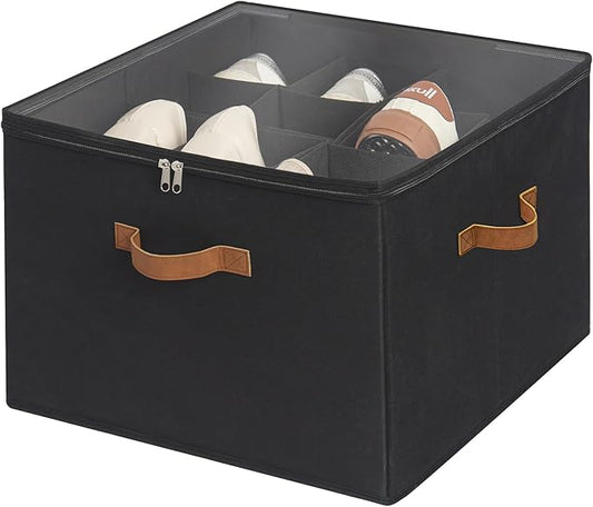 Shoe Organizer for Closet, Fits up to 16 Pairs, Black