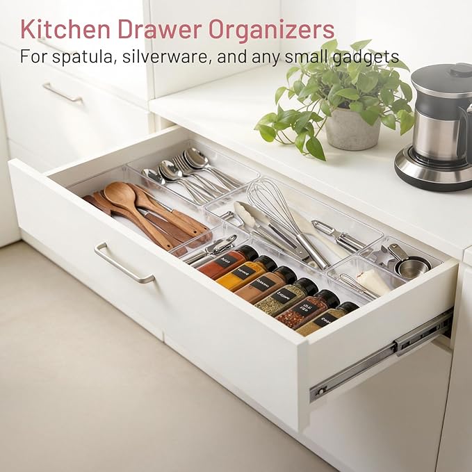 10 Pack Large Drawer Organizer Bins