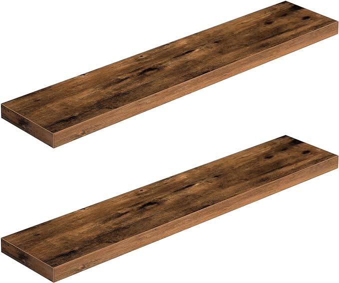Floating Shelves for Wall, Rustic Brown BF100BJP201G2