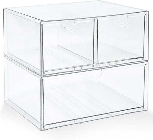 Acrylic Drawer Makeup Organizer with 3 Drawers