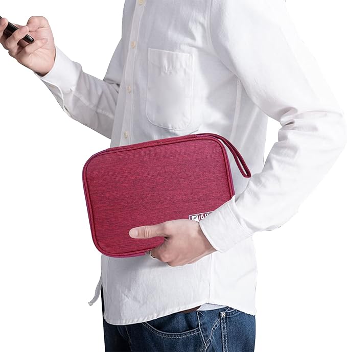 Electronics Travel Organizer, Business -Wine Red