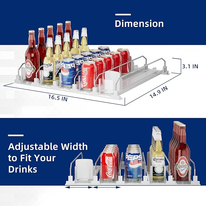 Drinks Organizer for Fridge and Pantry