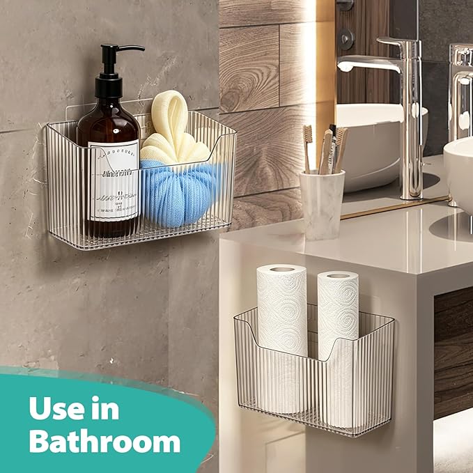 Sinnsally 2 Pack Cabinet Door Organizer, Clear White
