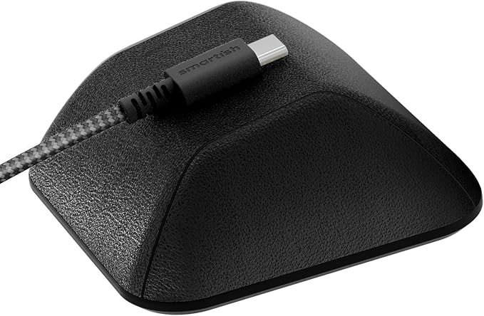 Smartish® Magnetic Cord Holder - Cable Wrangler Organizer with Magnet Clips for Charger Management on Desktop, Nightstand for USB-C + Lightning - Black Tie Affair