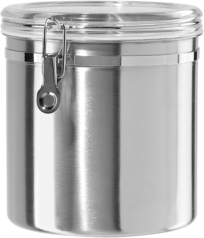 Stainless Steel Kitchen Canister 152 fl oz, Airtight Clamp Lid