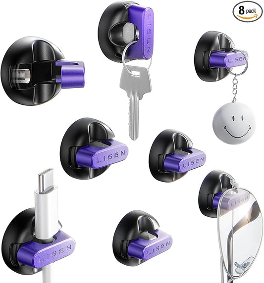 Magnetic Charging Cord Holder 8-Pack Charging Cord Organizer [1S Click-in]