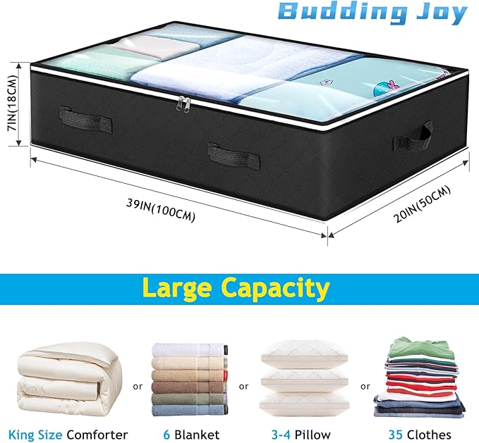 6 Pack Under Bed Storage Containers Organizer