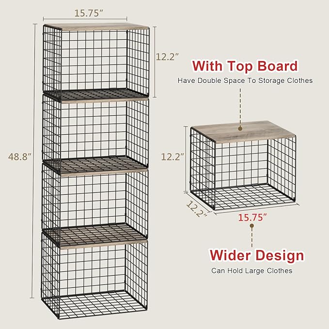 4PCS Wider Closet Organizers and Storage