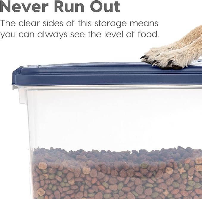 USA Dog Food Storage Container, 30 lbs & 11 lbs Combo, Navy