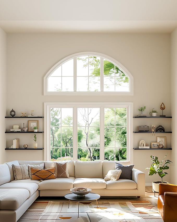 HOMEFURNISHING Floating Shelves, Wall Shelves for Living Room, Bedroom, Bathroom