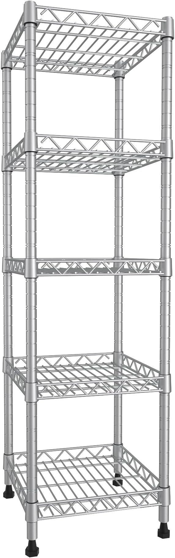 5 Tier Standing Shelving Metal Units, Matte/Glossy Finish)