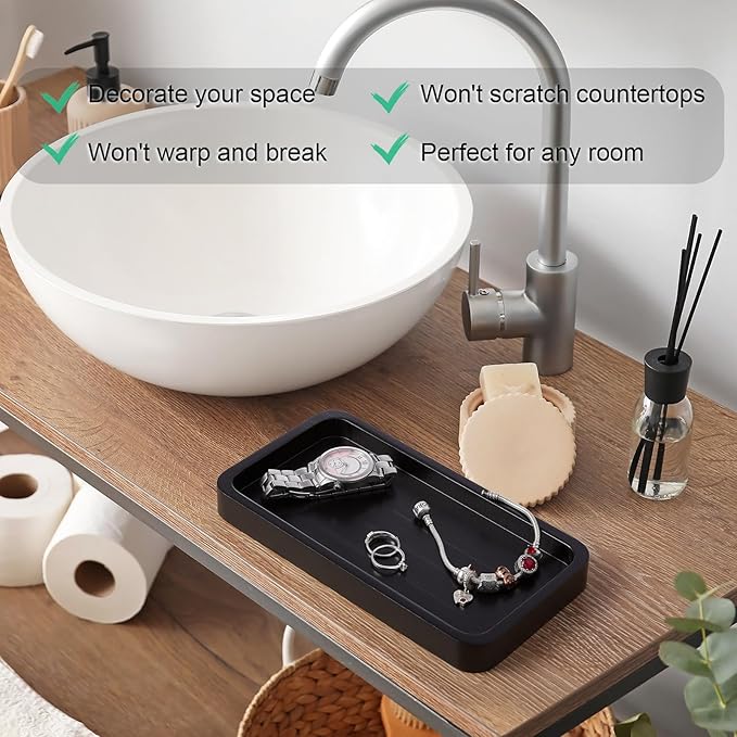 8" Bathroom Vanity Tray for Counter