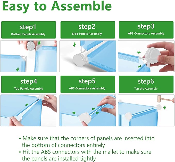 C&AHOME Cube Storage Organizer, 16-Cube Shelves Units, Plastic Storage Cubes, DIY Closet Organizer, Modular Closet Storage Shelves Ideal for Home, Bedroom, 48.4" L × 12.4" W × 48.4" H Blue UPCS16L