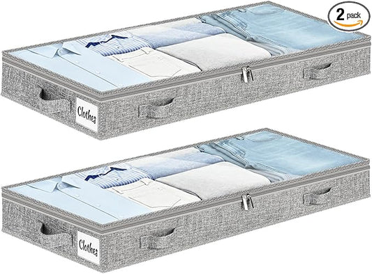 3 Inch Low Profile Under Bed Storage Drawer 2 Pack