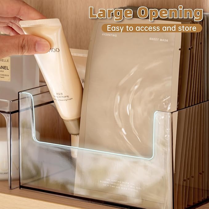 2 Pack Clear Medicine Cabinet Organizer