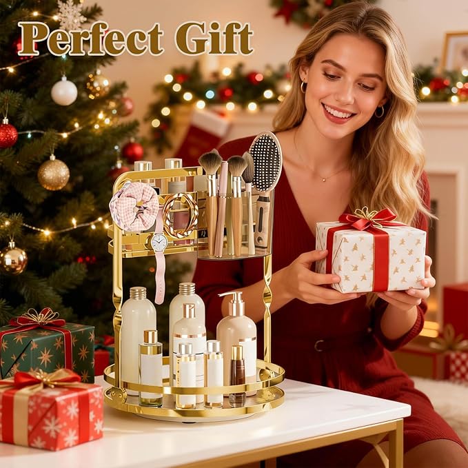 360° Rotating Makeup Organizer for Vanity