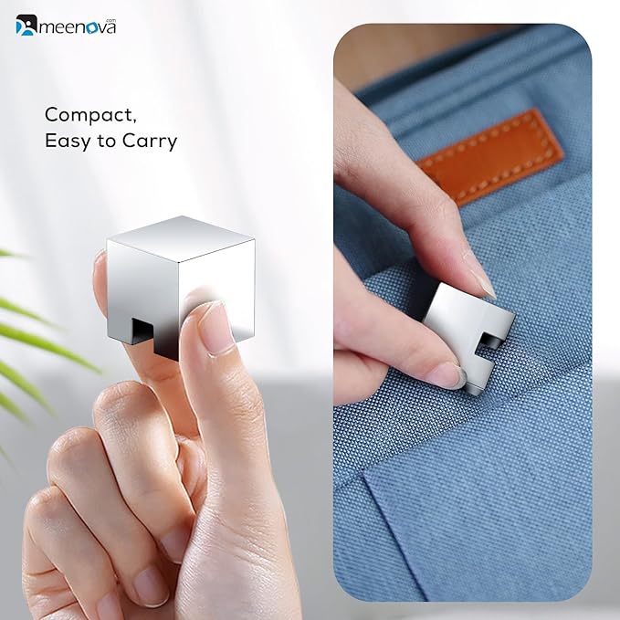 Meenova Cord Organizer 304 Stainless Steel Cable Holder, Metal Paper Weight, Cable Management Aesthetic Cute Desk Accessories, Heavy Paperweights, Charging Wire Nightstand Organizer