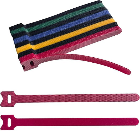8 Inches Multi-Colour Reusable Cable Ties Cord Straps Multi-Purpose Wire Ties
