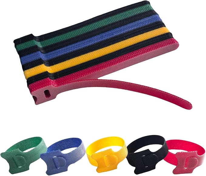 160 PCS 6 Inches Multi-Colour Reusable Cable Ties Cord Straps Multi-Purpose Wire Ties Cord Wrap Hook and Loop Organizer Cable Management,Adjustable Cord Ties for Home,Garden,Office,Data Centers