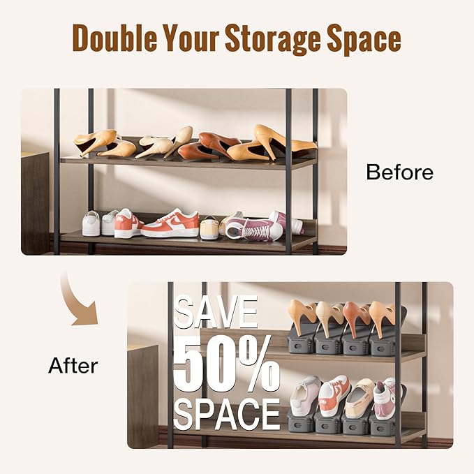 Shoe Slots Organizer for Closet, Shoe Storage Organizer Shoe Slots Organizer