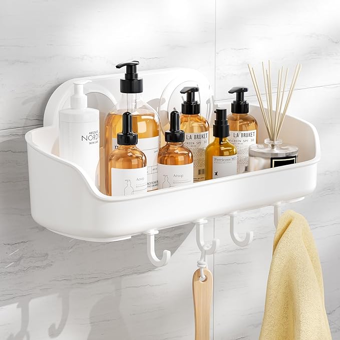 Shower Caddy Suction Cup NO-Drilling Removable Bathroom Shower Shelf Powerful