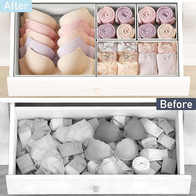 Drawer Organizer Clothes, 28 Pack Dresser Organizer, Underwears