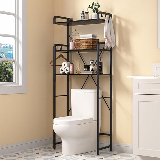 Over-The-Toilet Storage Rack with 3-Tier Shelves, Space Saver Toilet Shelf