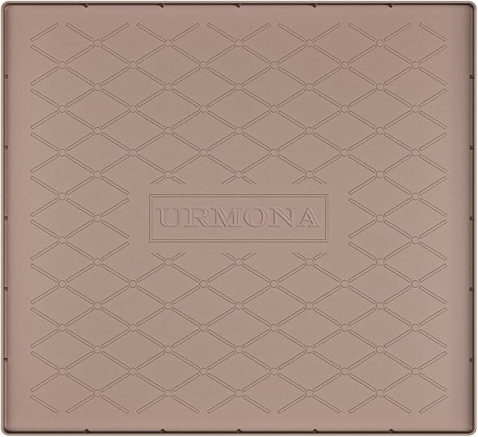 URMONA 22" x 19" Waterproof Silicone Mat in Multiple Sizes & Colors, Under Sink Mat for Kitchen & Bathroom, Pet Food Pad for Dogs & Cats, Kitchen Cabinet Liner, Multi-Purpose for Storage(Khaki)