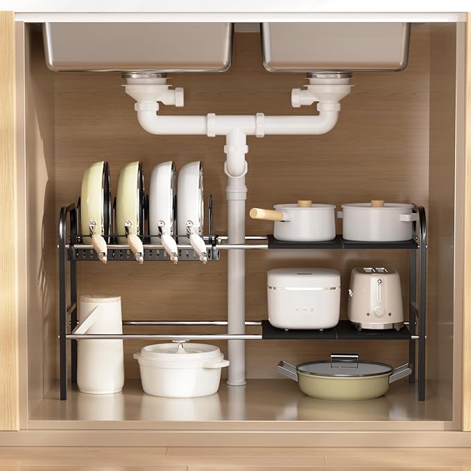 Under Sink Organizer 2 Tier Kitchen Storage Rack
