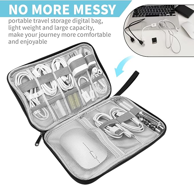 Electronics Organizer Travel Case, Work-Black