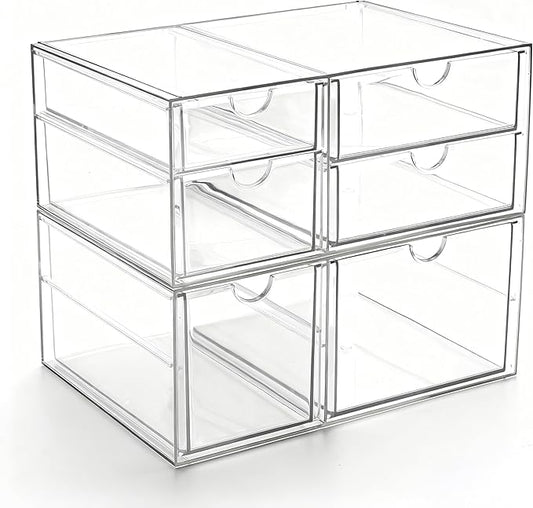 Acrylic Drawer Makeup Organizer with 6 Drawers (Not for Baby Bottle)