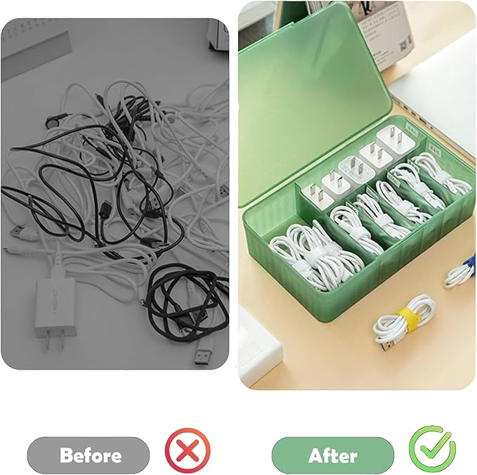 Cable Organizer Box Extra Wide
