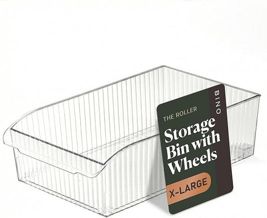 Plastic Storage Bins with Wheels, X-Large, THE ROLLER COLLECTION