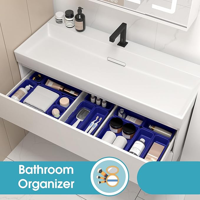 6 PCS Drawer Organizer Set, Navy